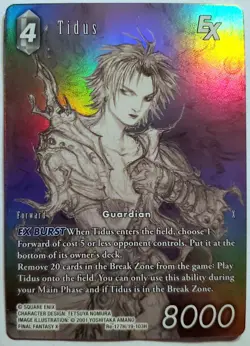 Final Fantasy TCG Tidus Foil Card RE-177H/19-103H NM Condition - Image 1