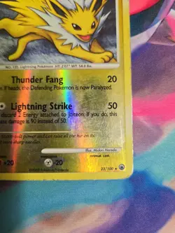 Pokemon Card - Jolteon Majestic Dawn 23/100 Rare Reverse Holo Heavily Played - Image 3