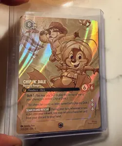 Disney Lorcana Azurite Sea Chip 'N Dale: Recovery Rangers 205/204 Enchanted Card - Image 2