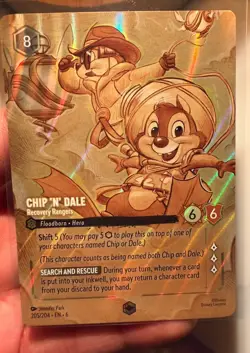Disney Lorcana Azurite Sea Chip 'N Dale: Recovery Rangers 205/204 Enchanted Card - Image 5