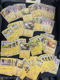 100x Pikachu Pokemon TCG Non Holo Card Lot - - Image 1