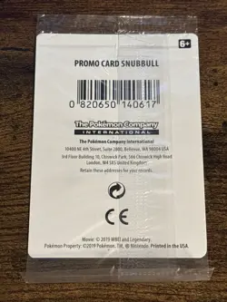 Snubbull SM200 2019 Detective Pikachu Pokemon Card TCG Promo Cosmos SEALED - Nm - Image 2
