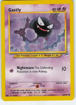 Gastly 065/105 Common Unlimited Neo Destiny LP Pokemon - Image 1