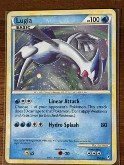 2011 Pokemon Call of Legends LUGIA Rare Holo # 11/95 Vintage Card. MP - Image 1
