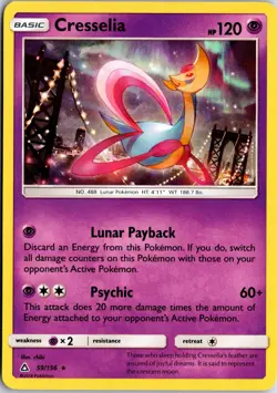 Cresselia 59/156 Holo R Ultra Prism Pokemon Holo NM/M - Image 1