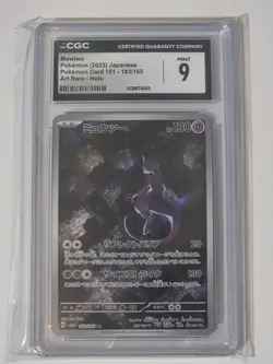 Pokemon Mewtwo 183/165 Card 151 Art Rare Holo CGC 9 Japanese - Image 1