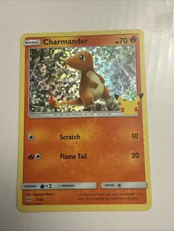 🔥 Pokemon Charmander 9/25 HOLO 25th Anniversary Mcdonalds Promo 2021 Card LP+ - Image 1