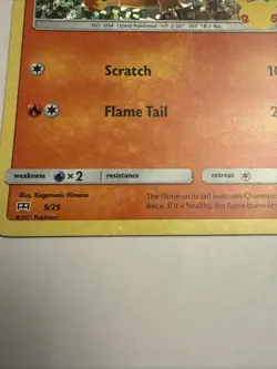 🔥 Pokemon Charmander 9/25 HOLO 25th Anniversary Mcdonalds Promo 2021 Card LP+ - Image 3