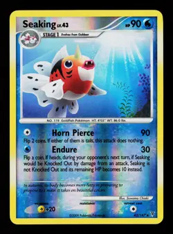 Seaking 43 Reverse Holo Supreme Victors Pokemon Card - - Image 1