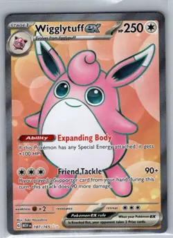 Wigglytuff ex 187/165 SV: Scarlet & Violet 151 - Pokemon Card - NM - Image 1