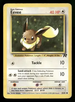 Eevee - 55/82 - Common - Team Rocket - Pokemon Card - HP - Image 1