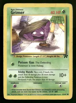 Grimer - 57/82 - Common - Team Rocket - Pokemon Card - HP - Image 1