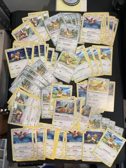 Pokemon Card Eevee Non Holo 100x card lot - Various Sets - Image 1