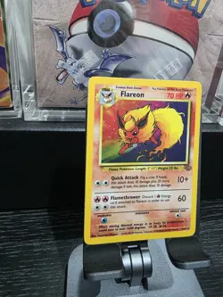 Flareon - 3/64 - Holo Rare - Unlimited Pokemon Card Jungle Excellent #444 - Image 2
