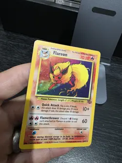 Flareon - 3/64 - Holo Rare - Unlimited Pokemon Card Jungle Excellent #444 - Image 4