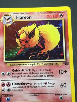 Flareon 3/64 Holo Rare Jungle Pokemon Unlimited Holo - Image 2