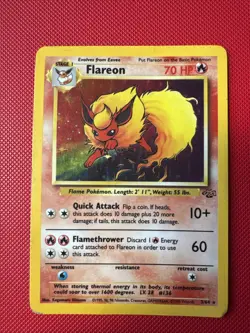 Pokemon Flareon Holo Rare Jungle Unlimited Edition 3/64 - Image 1