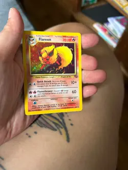 Pokemon TCG Flareon Jungle 3/64 Holo Unlimited Holo Rare - Image 1