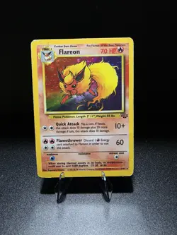 Pokemon TCG Flareon Jungle Holo Card 3/64 Unlimited Rare - Image 1