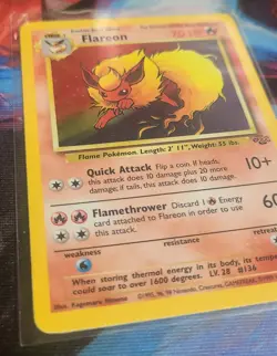 Pokemon TCG Flareon Jungle 3/64 Holo Rare Unlimited 70 HP Wizards of the Coast - Image 3