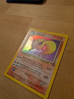 Pokemon TCG Flareon Jungle Holo Rare 3/64 Unlimited 70 HP English 1999 - Image 3