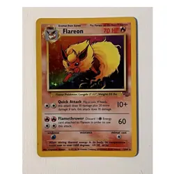 Flareon 3/64 Holo Rare Unlimited Jungle Set Pokemon TCG Card 1999 English - Image 1