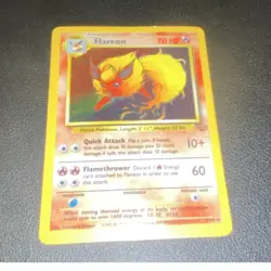 Pokemon TCG Flareon Jungle Holo Rare Unlimited Card 3/64 1999 WOTC Vintage - Image 1