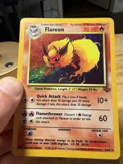 Pokemon TCG Flareon Jungle 3/64 Holo Unlimited Holo Rare - Image 2