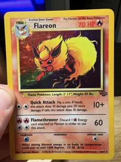 Pokemon TCG Flareon Jungle 3/64 Holo Unlimited Holo Rare - Image 3