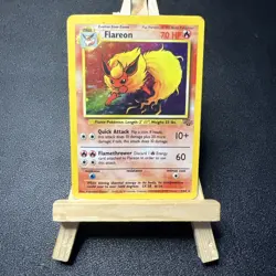 Pokemon TCG Flareon Jungle 3/64 Holo Unlimited Holo Rare Heavy Play - Image 1