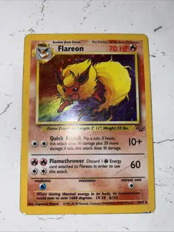 Pokemon TCG Flareon Jungle 3/64 Holo Unlimited Holo Rare - Image 2