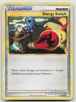 Energy Switch 91/123 (feat Quilava & Wobbuffet) HeartGold SoulSilver Pokemon LP - Image 1