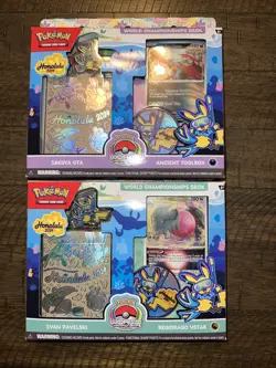 Set Of 2 Pokemon 2024 Honolulu World Championship Deck Box Factory Sealed - Image 1