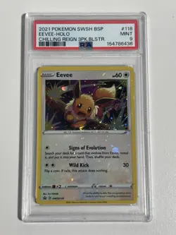 PSA 9 - EEVEE SWSH118 Black Star Promo (Pokemon Swords & Shield) - Image 1