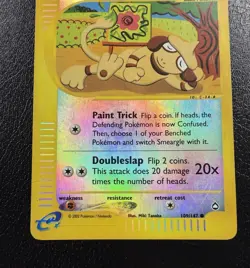 Smeargle 109/147 Reverse Holo Aquapolis 2002 Pokemon TCG HP/DMG - Image 3