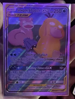 Slowpoke & Psyduck GX TAG TEAM Full Art Holo 218/236 EN 250HP - Image 1