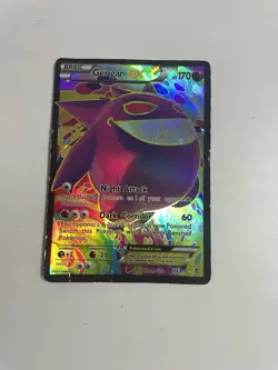 2014 Pokemon TCG Gengar Ex Full Art Holo RARE HP 114/119 Poor Condition - Image 1