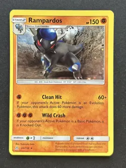 POKEMON - RAMPARDOS 65/156 -ULTRA PRISM HOLO CARD - LP - Image 1