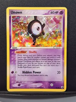 Unown (K) K/28 Unseen Forces Holo Rare - MP Crease - Pokemon TCG - Image 1