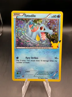 TCG POKEMON TOTODILE 18/25 25TH ANNIVERSARY MCDONALDS HOLO - Image 1