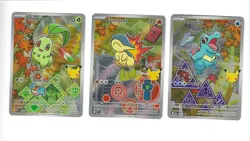Pokemon First Partner Series 2 - Johto Starter Set Chikorita Cyndaquil Totodile - Image 1