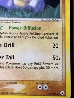 The Pokemon Company Rhydon 46/101 EX Hidden Legends 2004 Holo Rare Stage 1 90 HP - Image 4