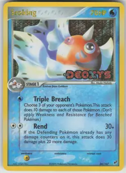 Pokemon TCG Seaking Rare Reverse Holo Deoxys 24/107 - Image 1