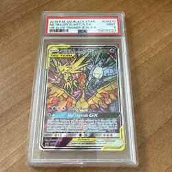 2019 POKEMON SM BLACK STAR PROMO FULL ART/MOLTRES & ZAPDOS & ARTICUNO GX PSA 9 - Image 1