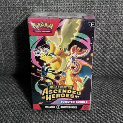 Pokemon TCG Booster Bundle Mega Evolution Ascended Heroes 6 Packs English - Image 1