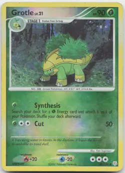 Grotle 49/130 Uncommon Diamond & Pearl Pokemon Reverse Holo Lightly Played - Image 1