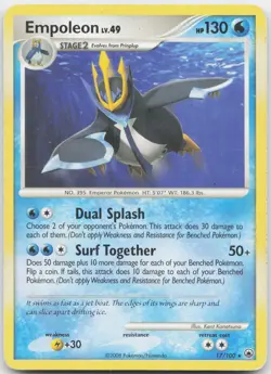 Empoleon 17/100 Rare Majestic Dawn Pokemon Lightly Played - Image 1