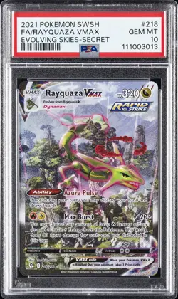 2021 POKEMON SWORD & SHIELD EVOLVING SKIES SECRET FULL ART/RAYQUAZA VMAX PSA 10 - Image 1