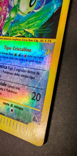 Celebi Crystal Reverse Holo Skyridge 145/144 ITA - Carta Pokemon Rara Segreta - Image 3