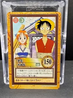 One Piece Carddass Hyper Battle Nami Luffy C43 2000 vintage Bandai - Image 1